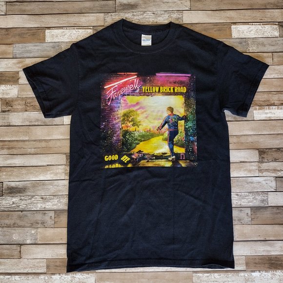 Gildan Other - Elton John FAREWELL YELLOW BRICK ROAD Tour Shirt Adult Small Black 2018 Graphic
